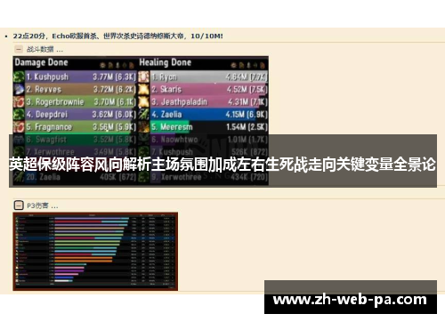 英超保级阵容风向解析主场氛围加成左右生死战走向关键变量全景论